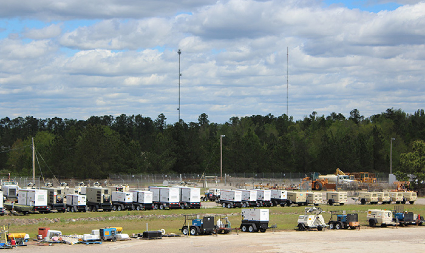 The Portable Equipment Commodity Management Center equipment storage area at the Savannah River Site.
