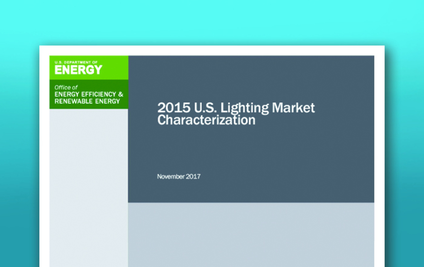 Thumbnail image of the cover of the 2015 U.S. Lighting Market Characterization. 