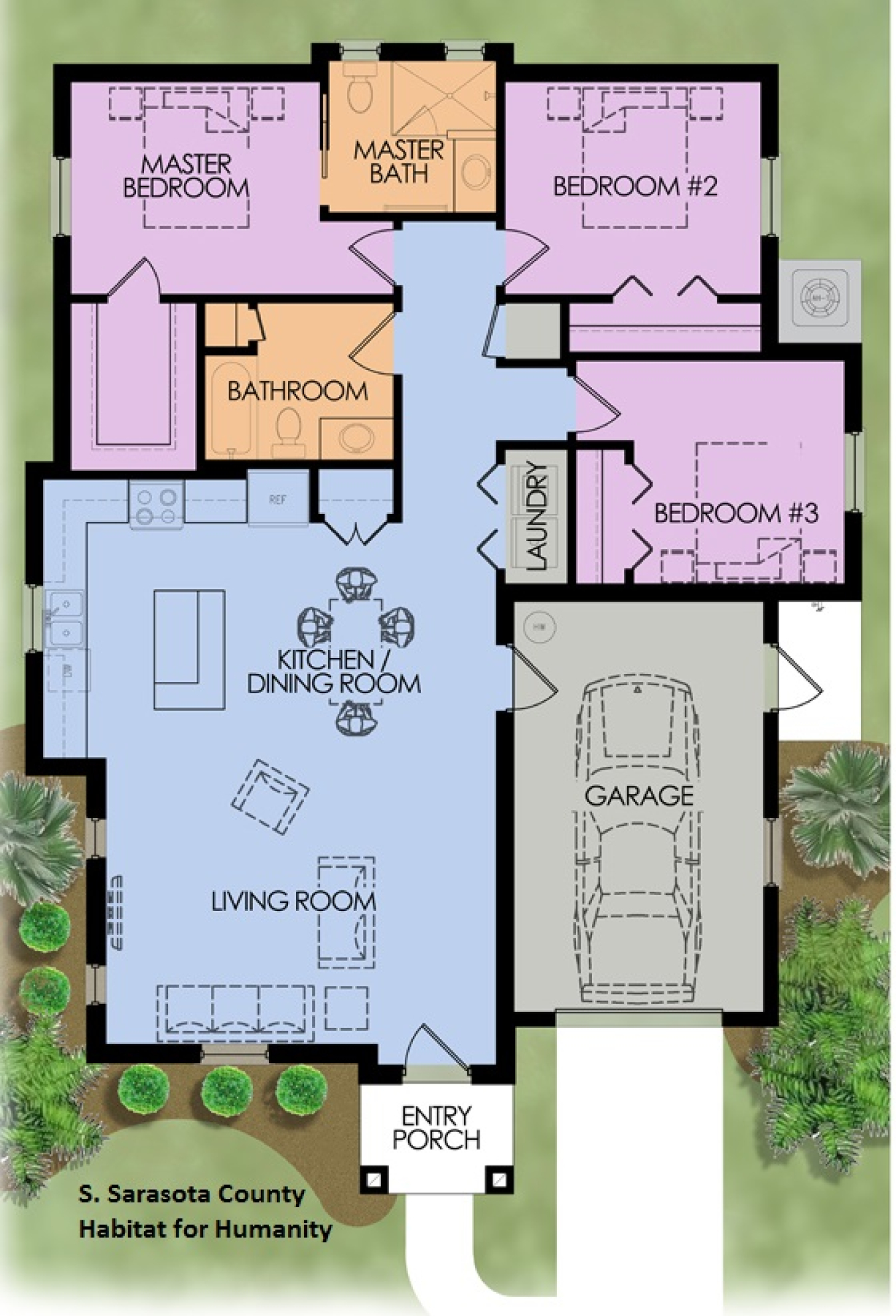 DOE Tour of Zero: Laurel Gardens by Habitat for Humanity South Sarasota County floorplans.