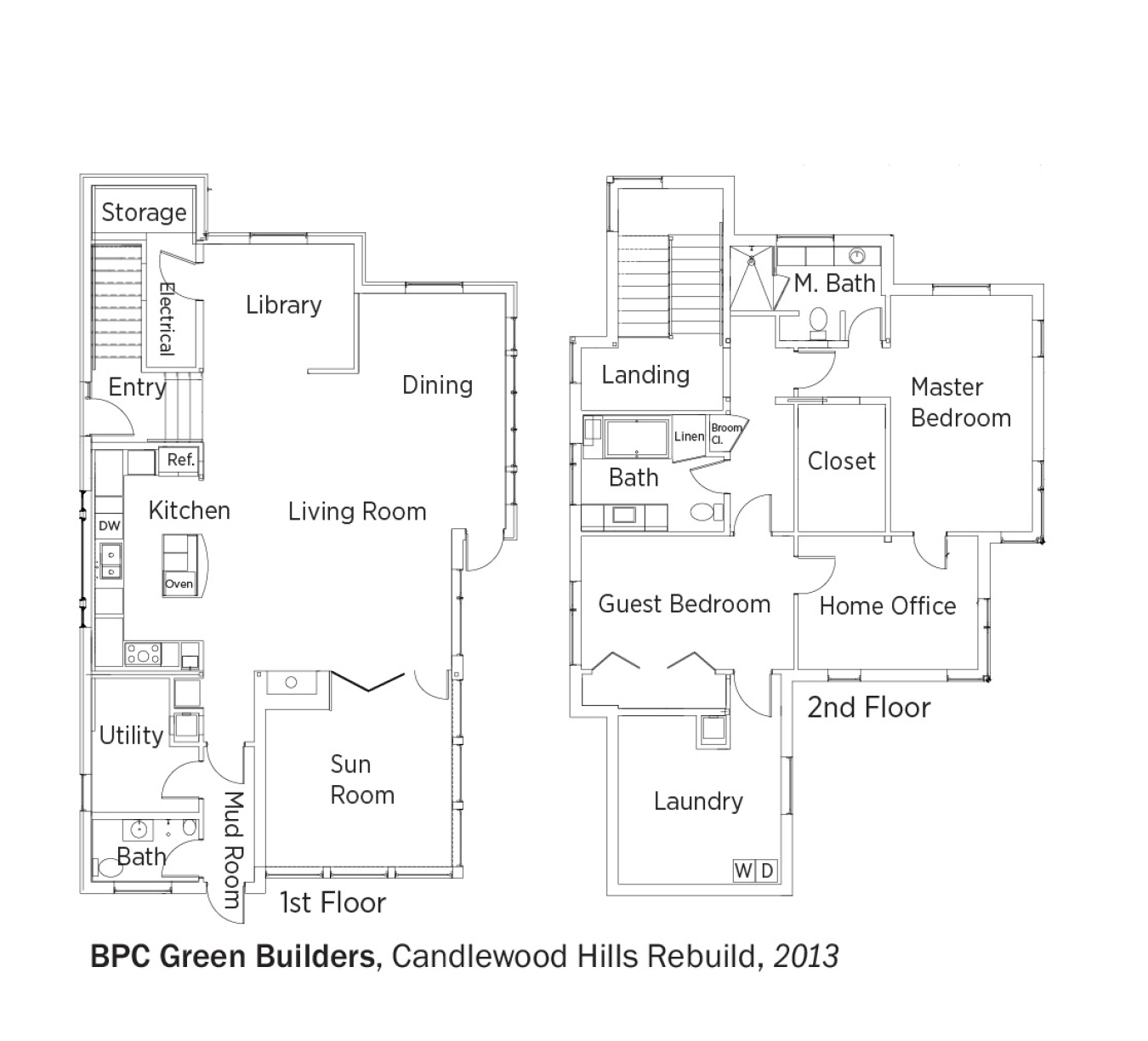 DOE Tour of Zero: Candlewood Hills Rebuild by BPC Green Builders floorplans.