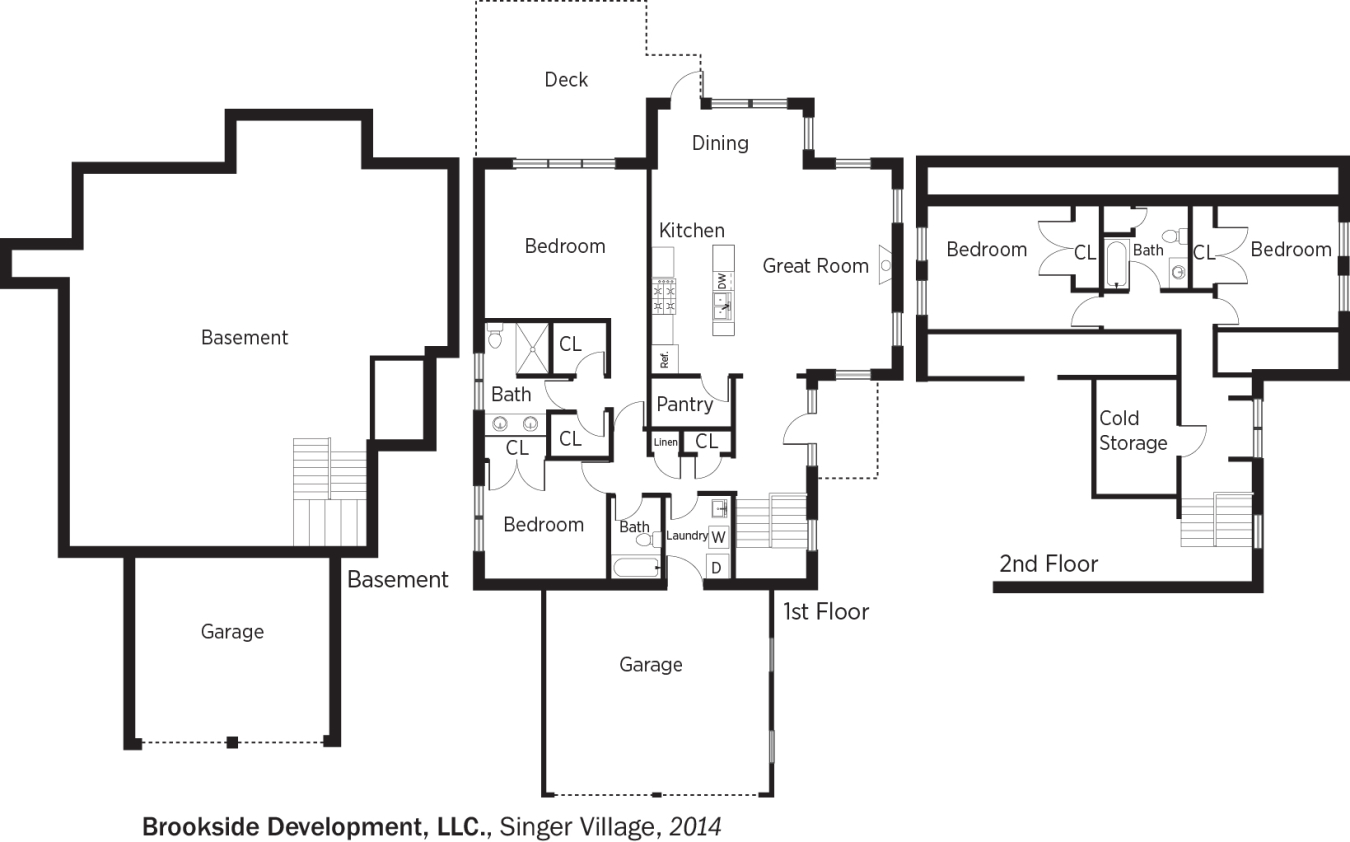 DOE Tour of Zero: Singer Village by Brookside Development LLC floorplans.