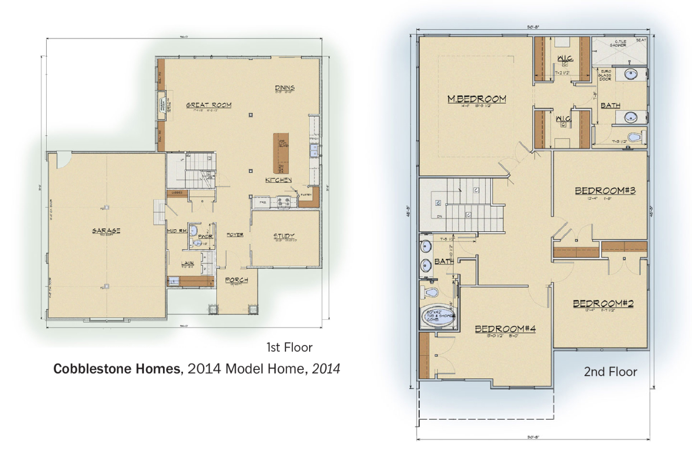 DOE Tour of Zero: 2014 Model Home by Cobblestone Homes floorplans.