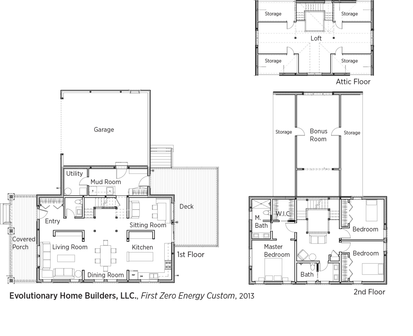 DOE Tour of Zero: Illinois First Zero Energy Custom by Evolutionary Home Builders LLC / Weiss floorplans.