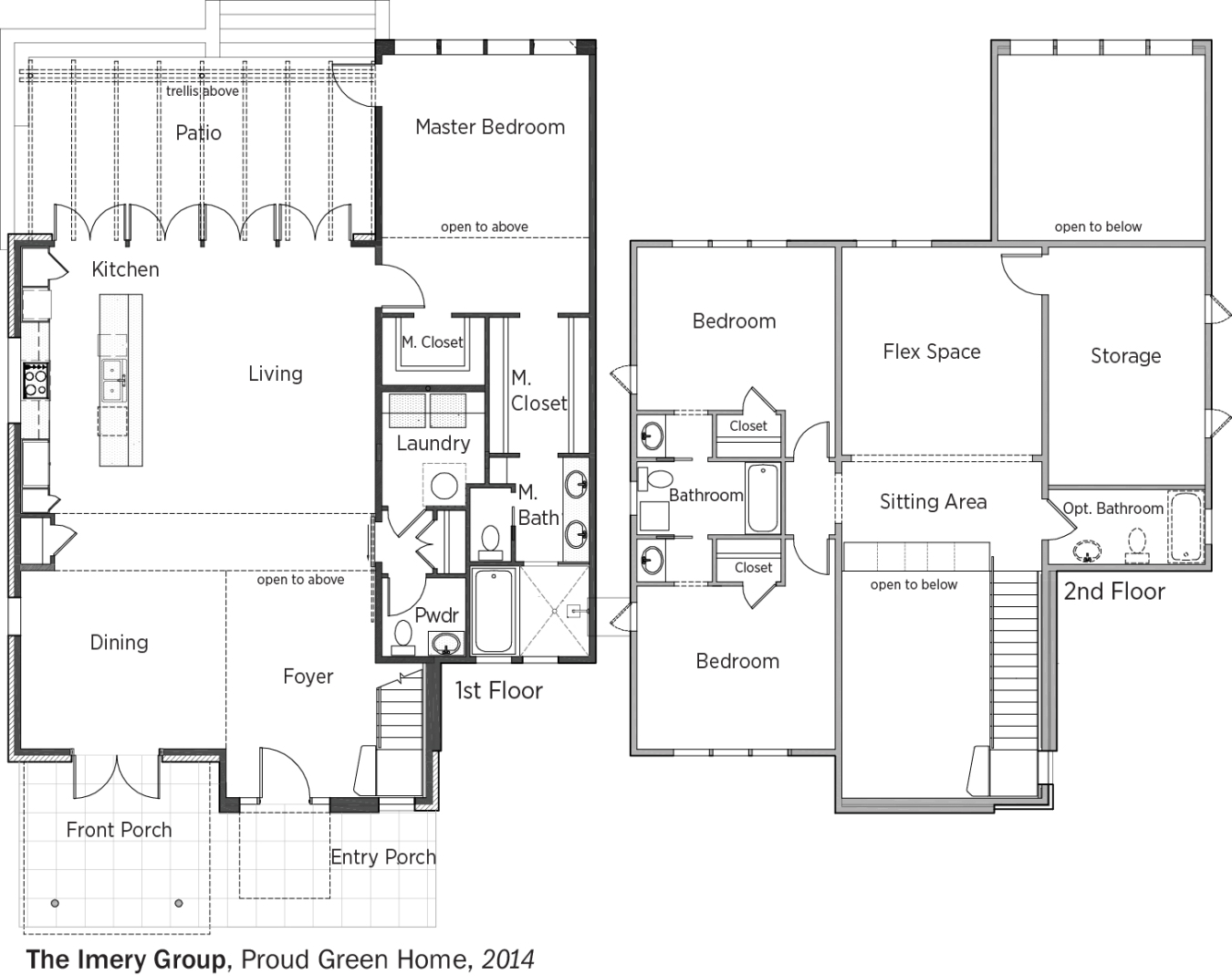 DOE Tour of Zero: Proud Green Home by The Imery Group floorplans.