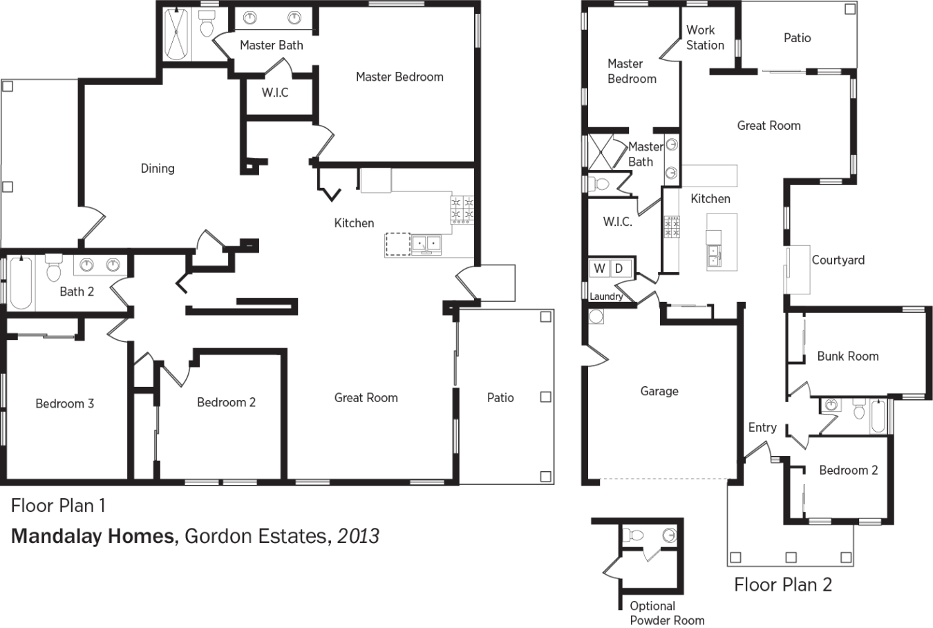 DOE Tour of Zero: Gordon Estates by Mandalay Homes floorplans.