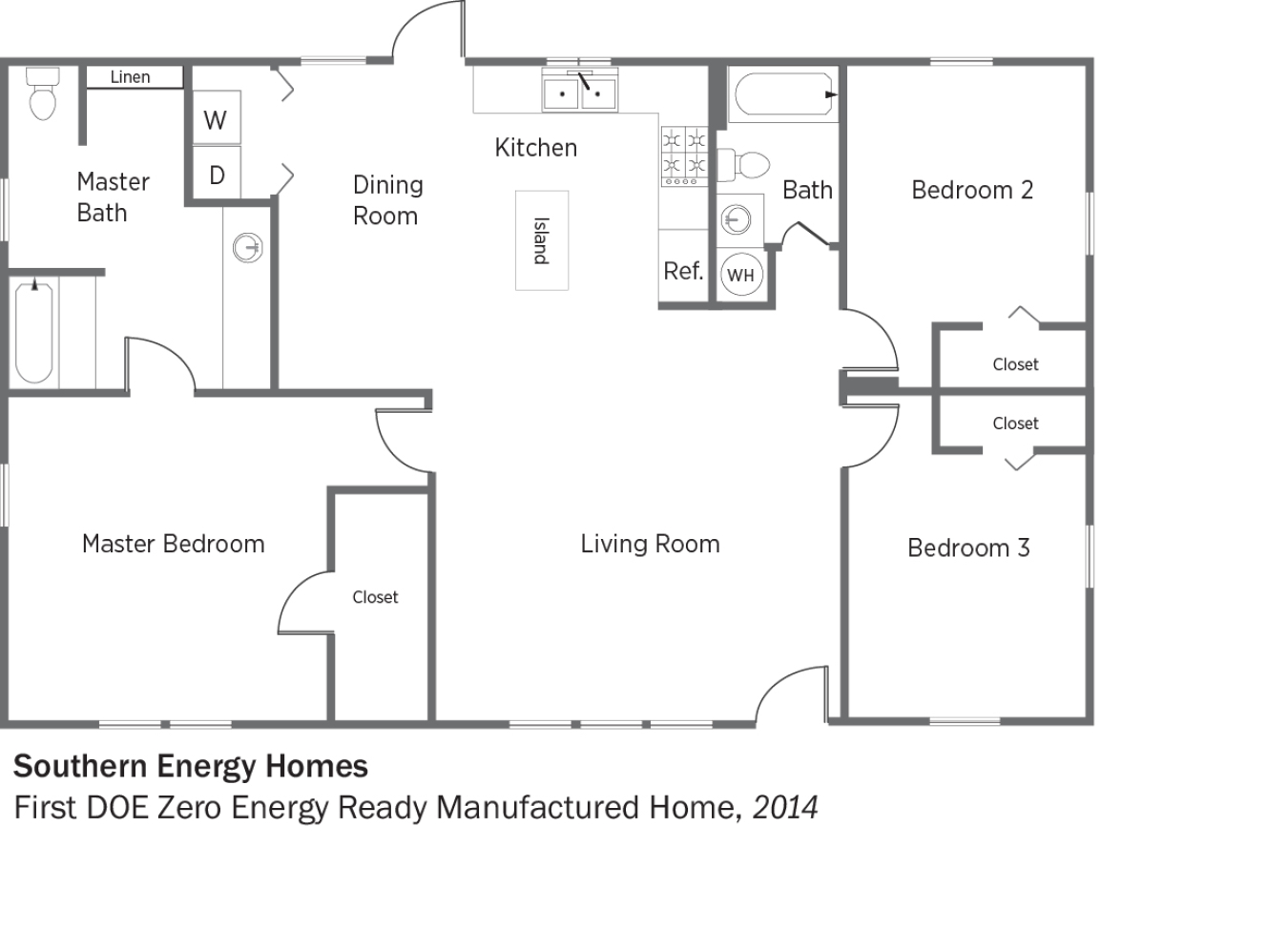 DOE Tour of Zero: First DOE Zero Energy Ready Manufactured Home by Southern Energy Homes floorplans.