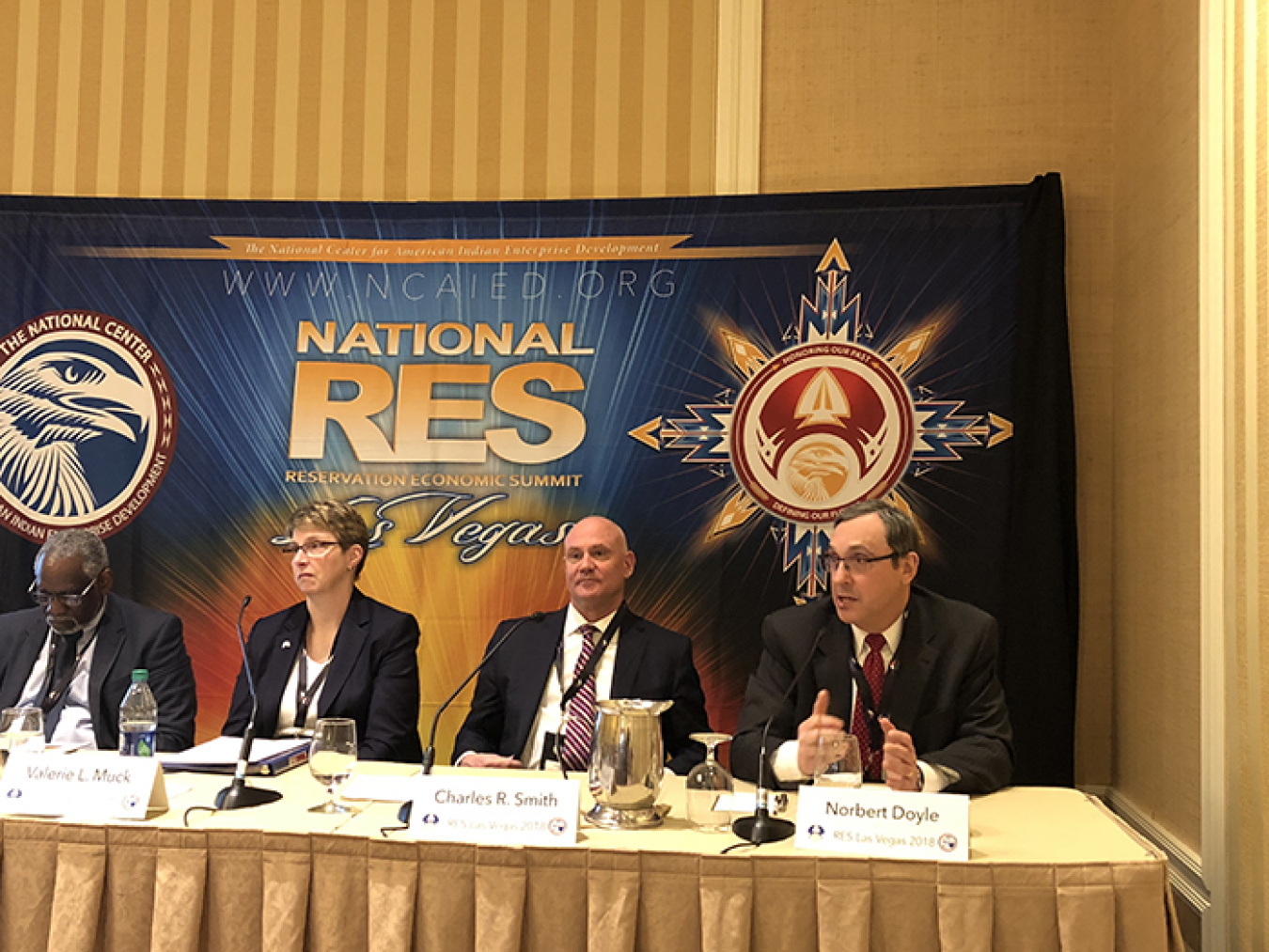 A panel discussion at the National Reservation Economic Summit 2018.