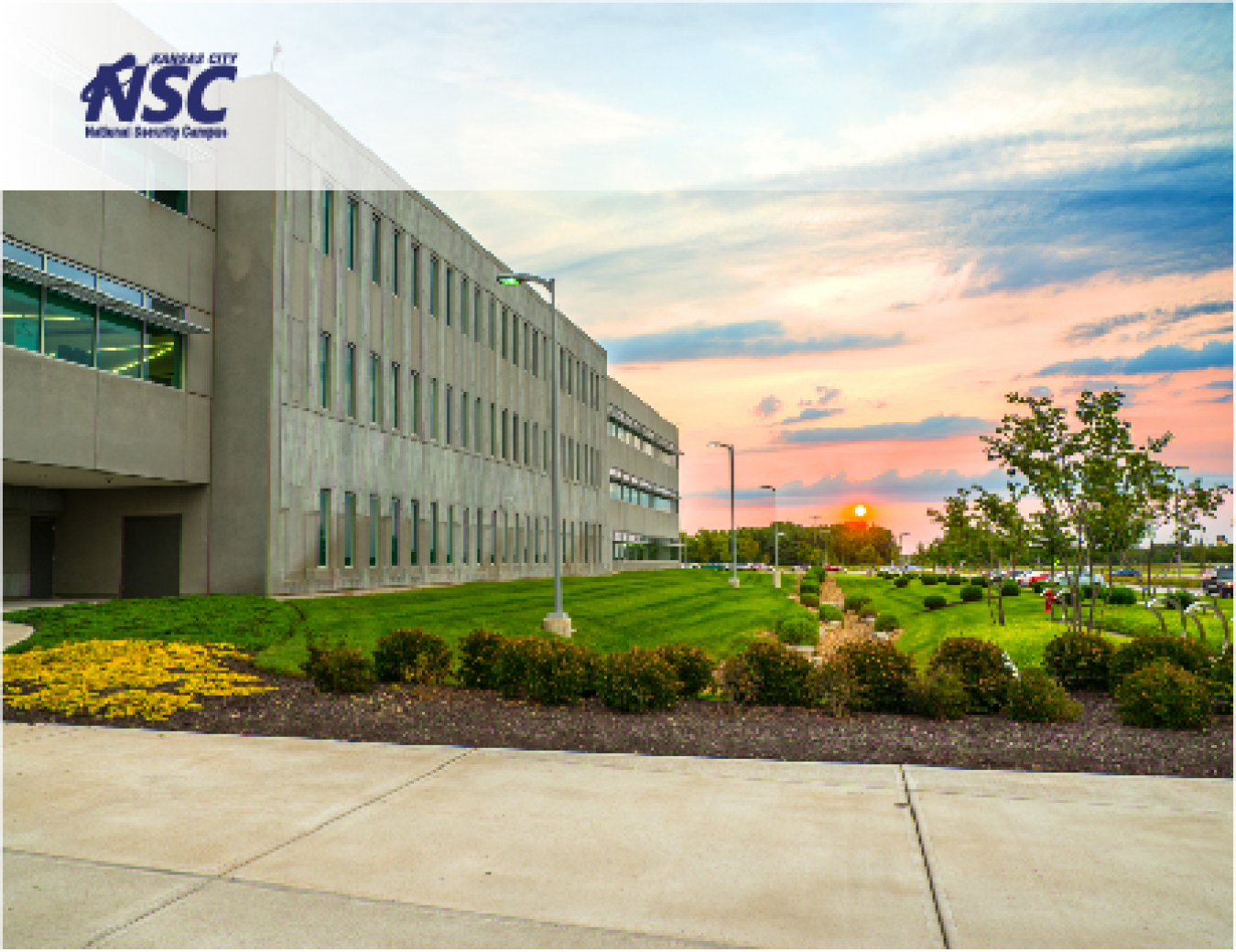 Kansas City National Security Campus building with logo