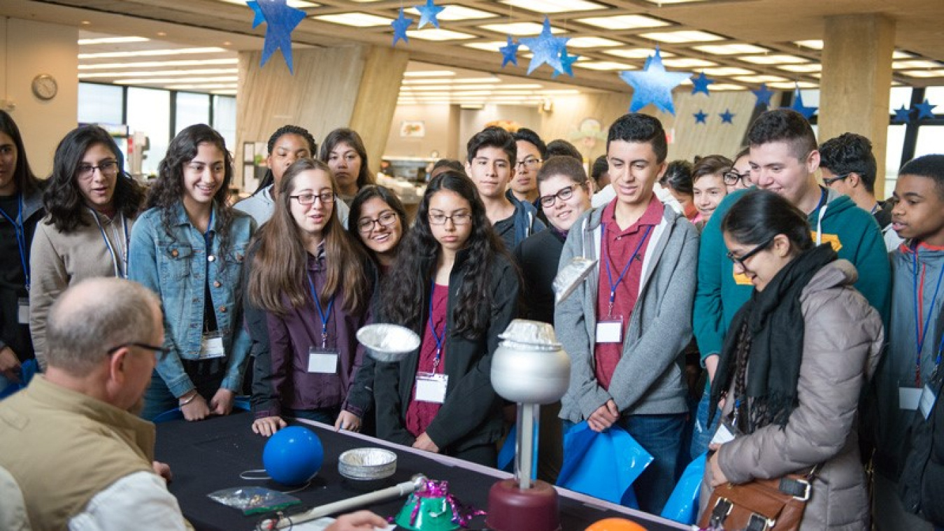 Students attend the Fermilab High Energy High Ambitions Conference.