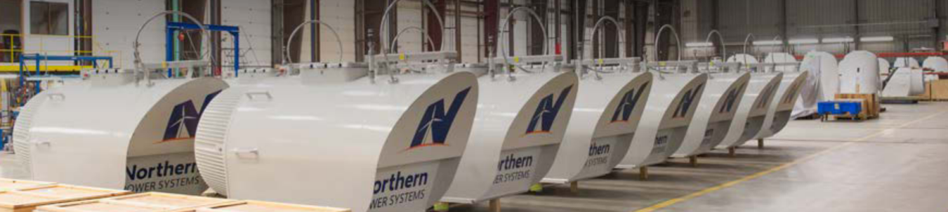 A warehouse full of wind turbine gearboxes.