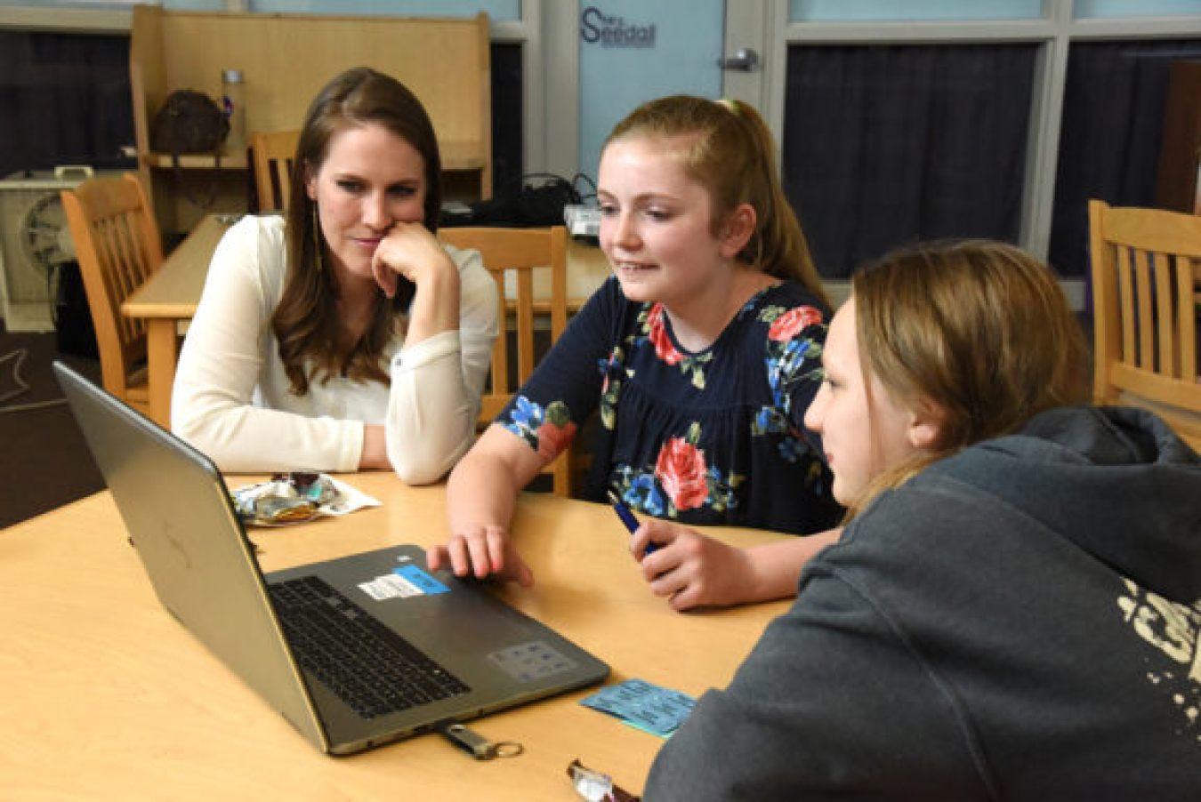 Students from Rocky Mountain Middle School recently participated in the INL pilot of Girls Who Code.