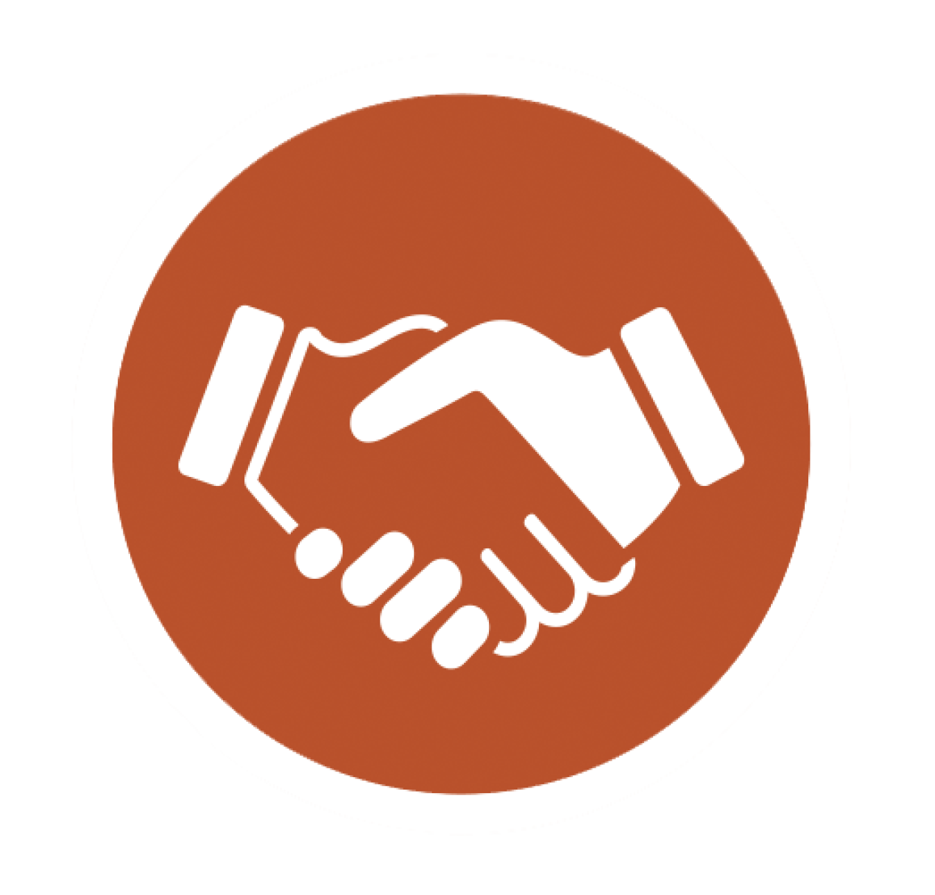 Icon of hands shaking.