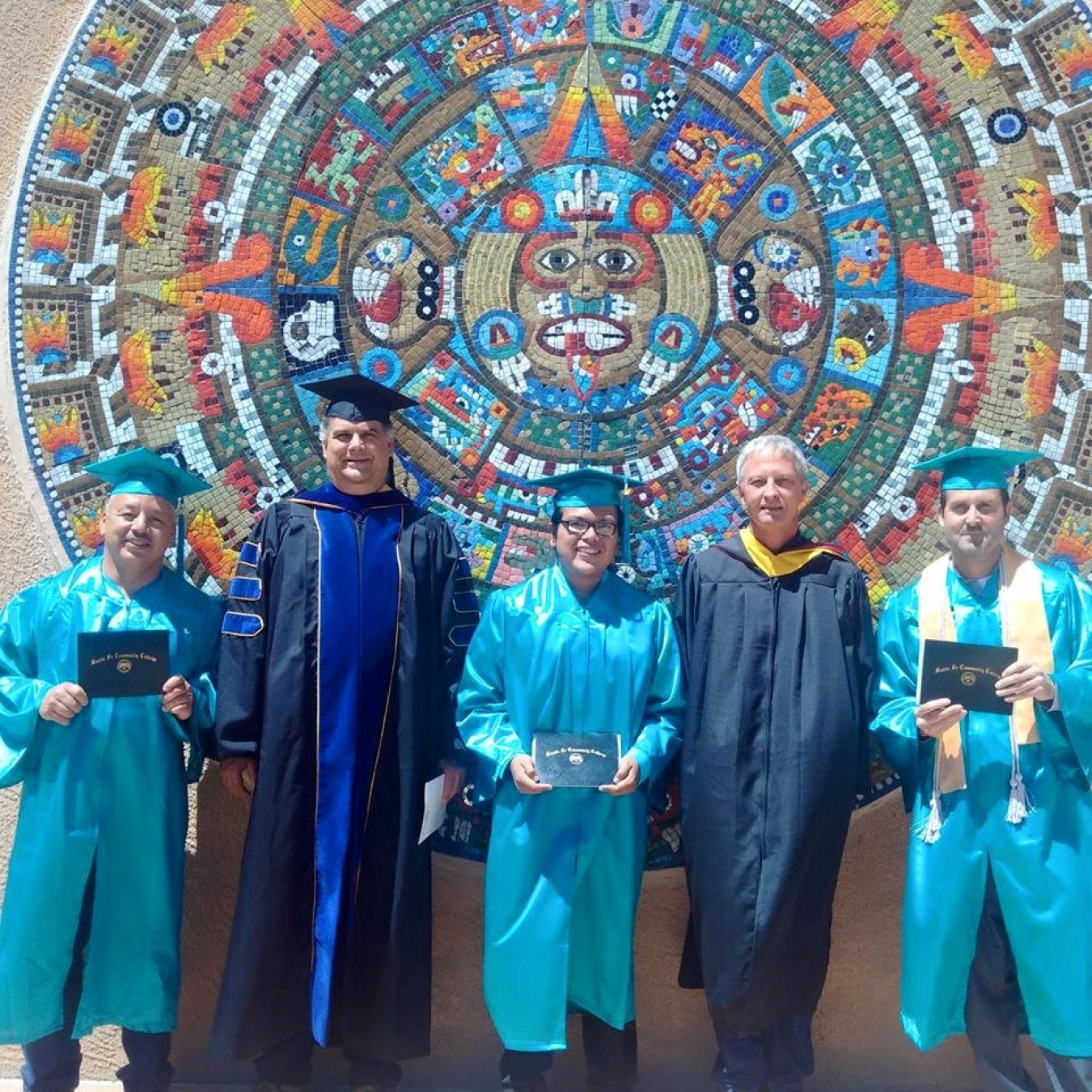 Some of the Algae Technology Educational Consortium’s first graduates celebrate receiving their algal certificates from the Santa Fe Community College, in Santa Fe, New Mexico. Photo courtesy of Santa Fe Community College.