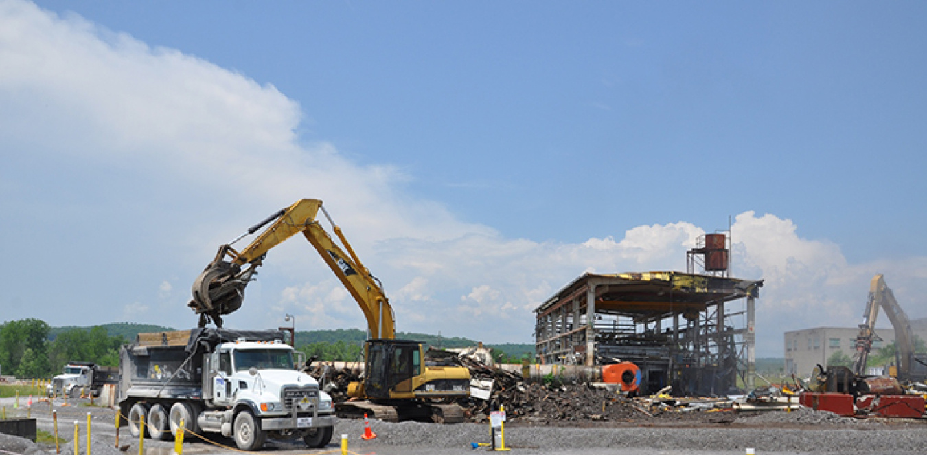 All of the debris has already been removed from the demolition project.