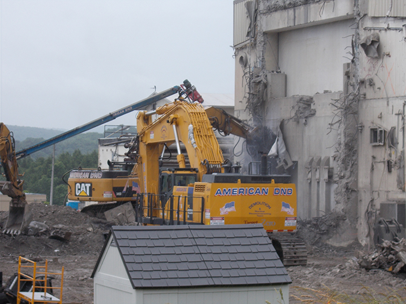 With the second phase of the Vitrification Facility demolition project complete, all that remains for removal is the south wall, shield doors, small cranes, and minor equipment.