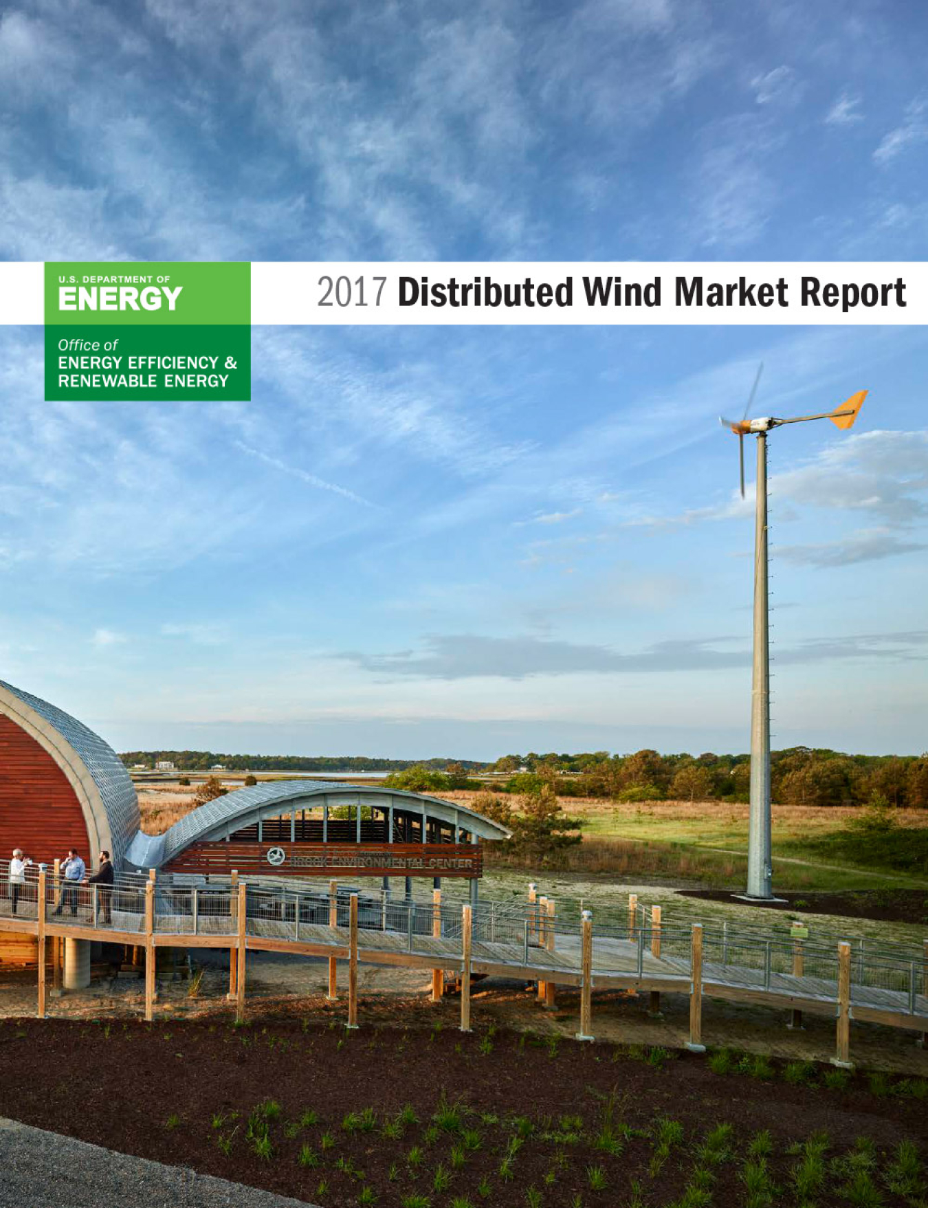 Cover of the 2017 Distributed Wind Market Report.