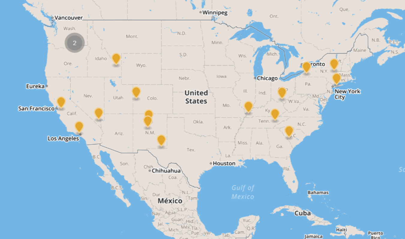 EM Cleanup Sites Map from July 2018