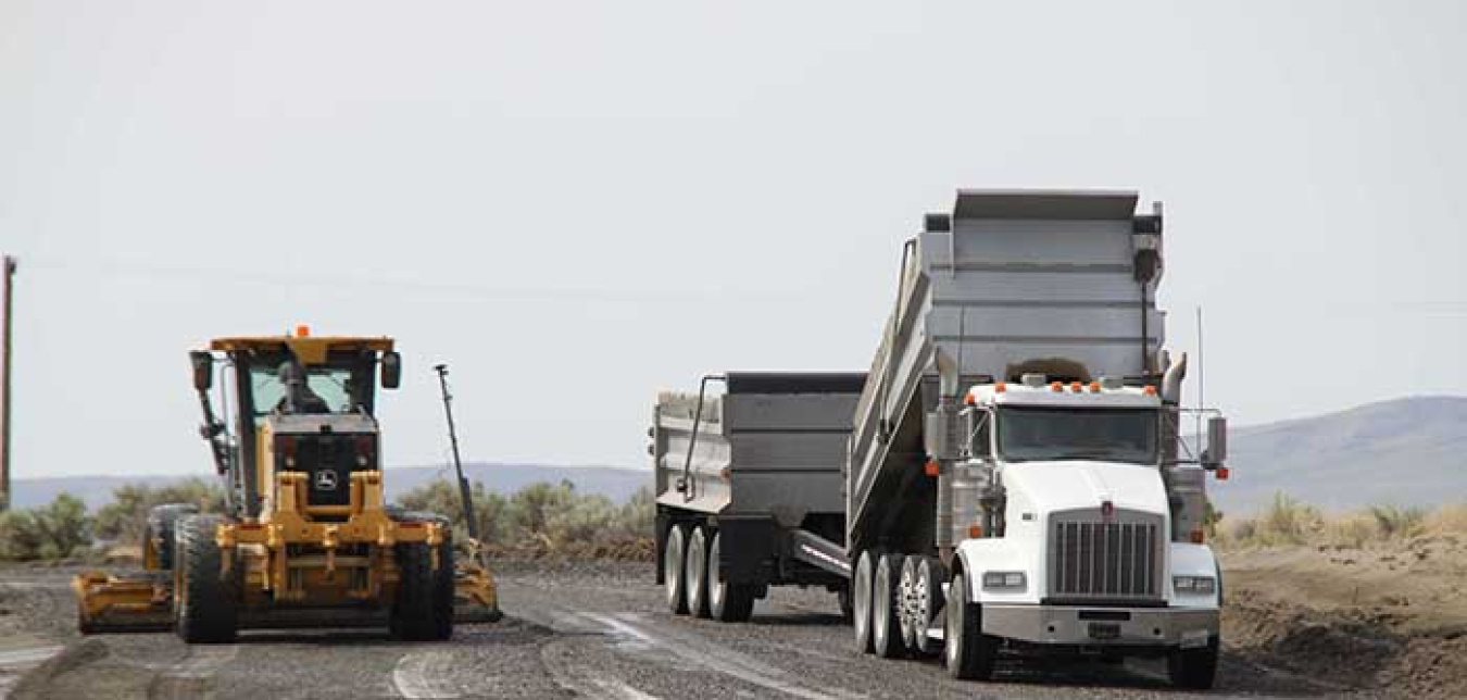 Crews recently finished building roads to allow thousands of truckloads of engineered grout for stabilizing a waste storage tunnel.