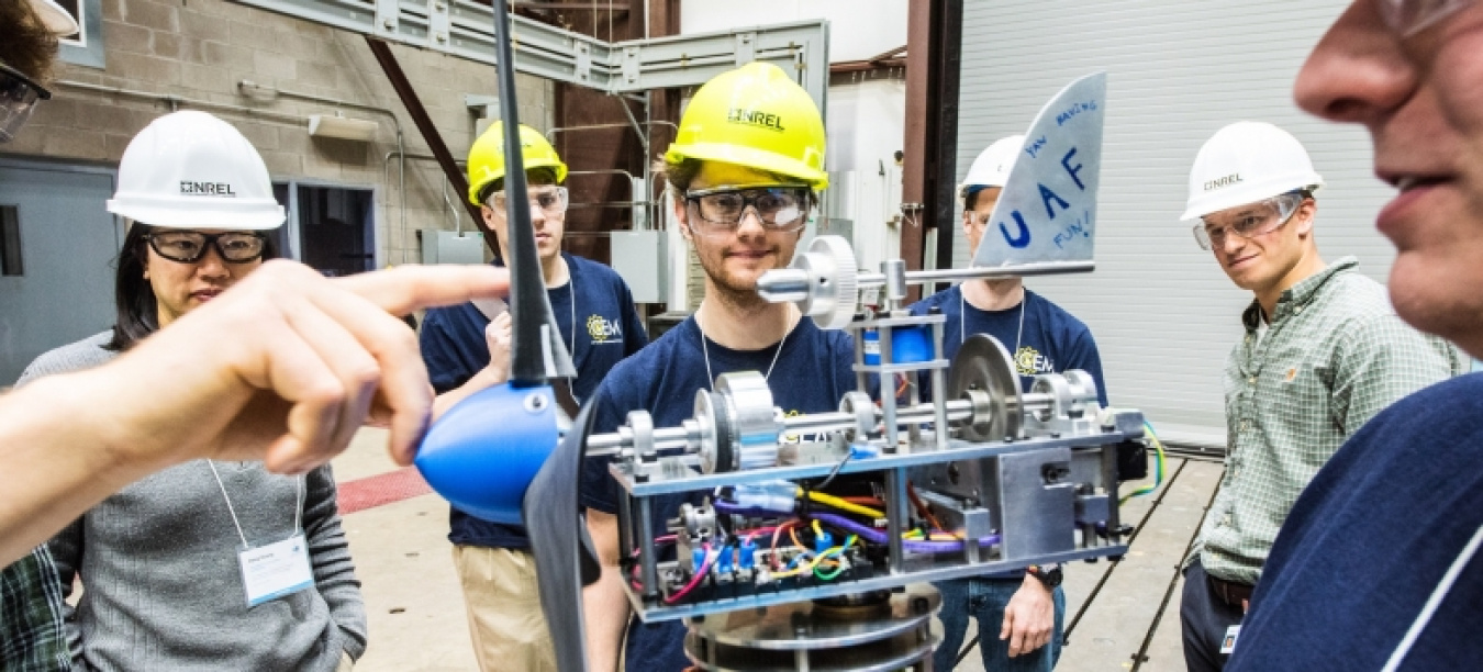 Teams from the Collegiate Wind Competition