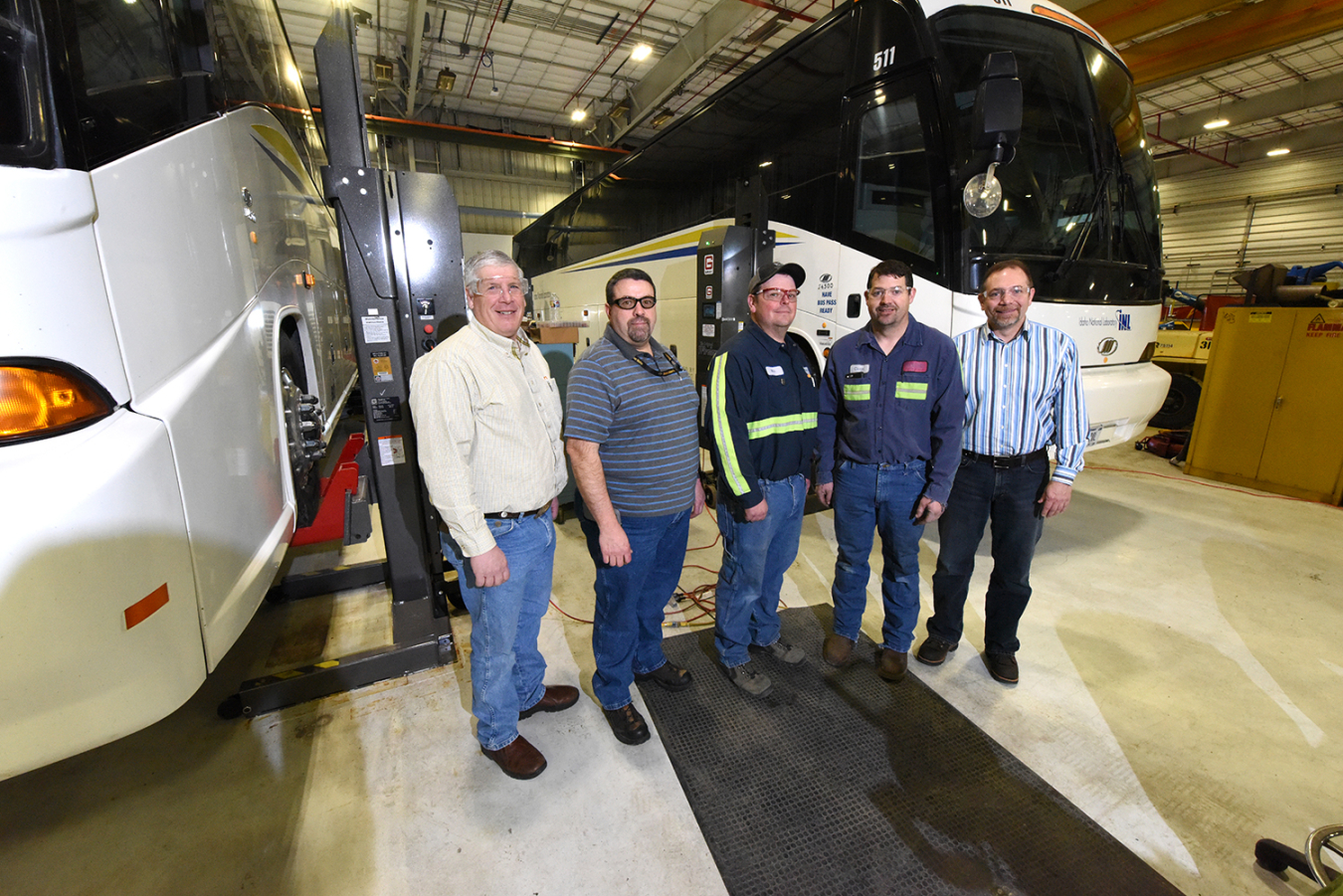 Idaho National Laboratory’s Motor Coach Solar HVAC Proof of Concept Project Team (Jeff Brown, Michael Perez, Bill Ziegler, Colin Letham, and Ira Pray)