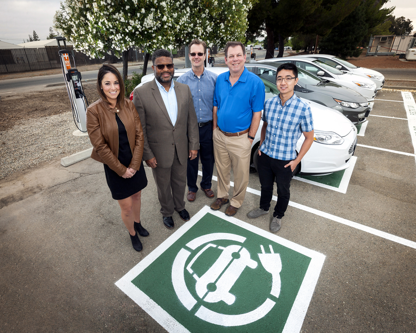 Lawrence Livermore National Laboratory's Fleet of Sedans Goes Electric Project Team (Jessica Copeman, Hanif Nassor-Covington, Al Moser, Stu Jossey, and Scott Chau) 