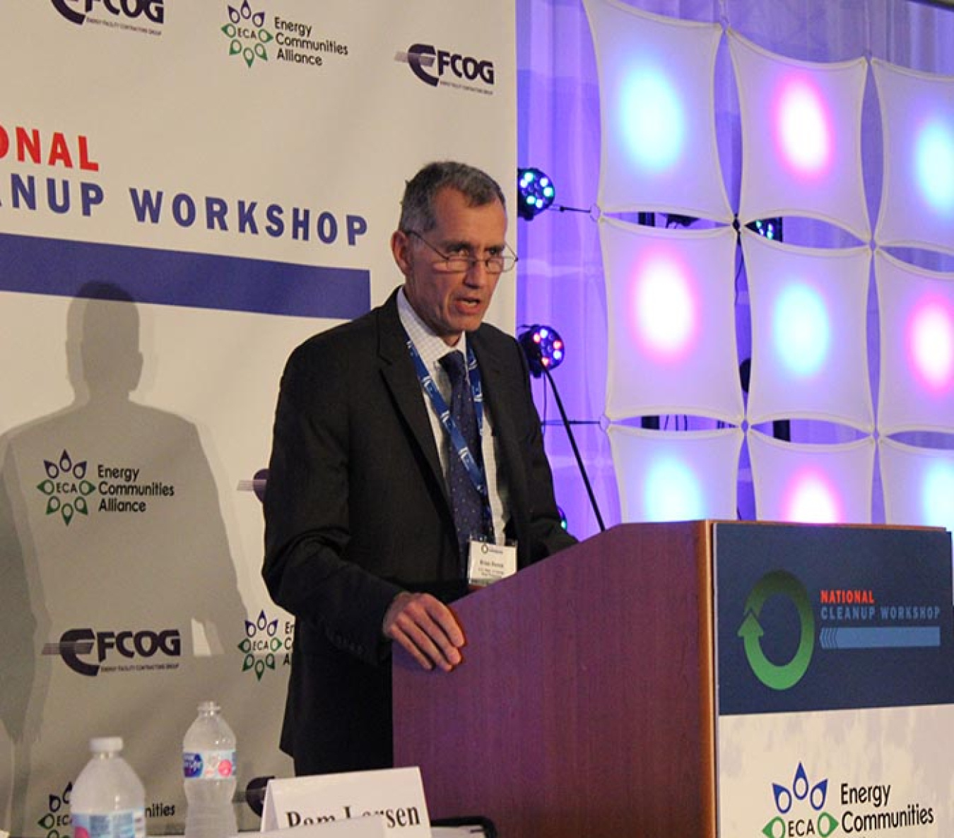 EM Office of River Protection Manager Brian Vance speaks during a panel session on the Hanford tanks and waste treatment mission at this year’s National Cleanup Workshop.
