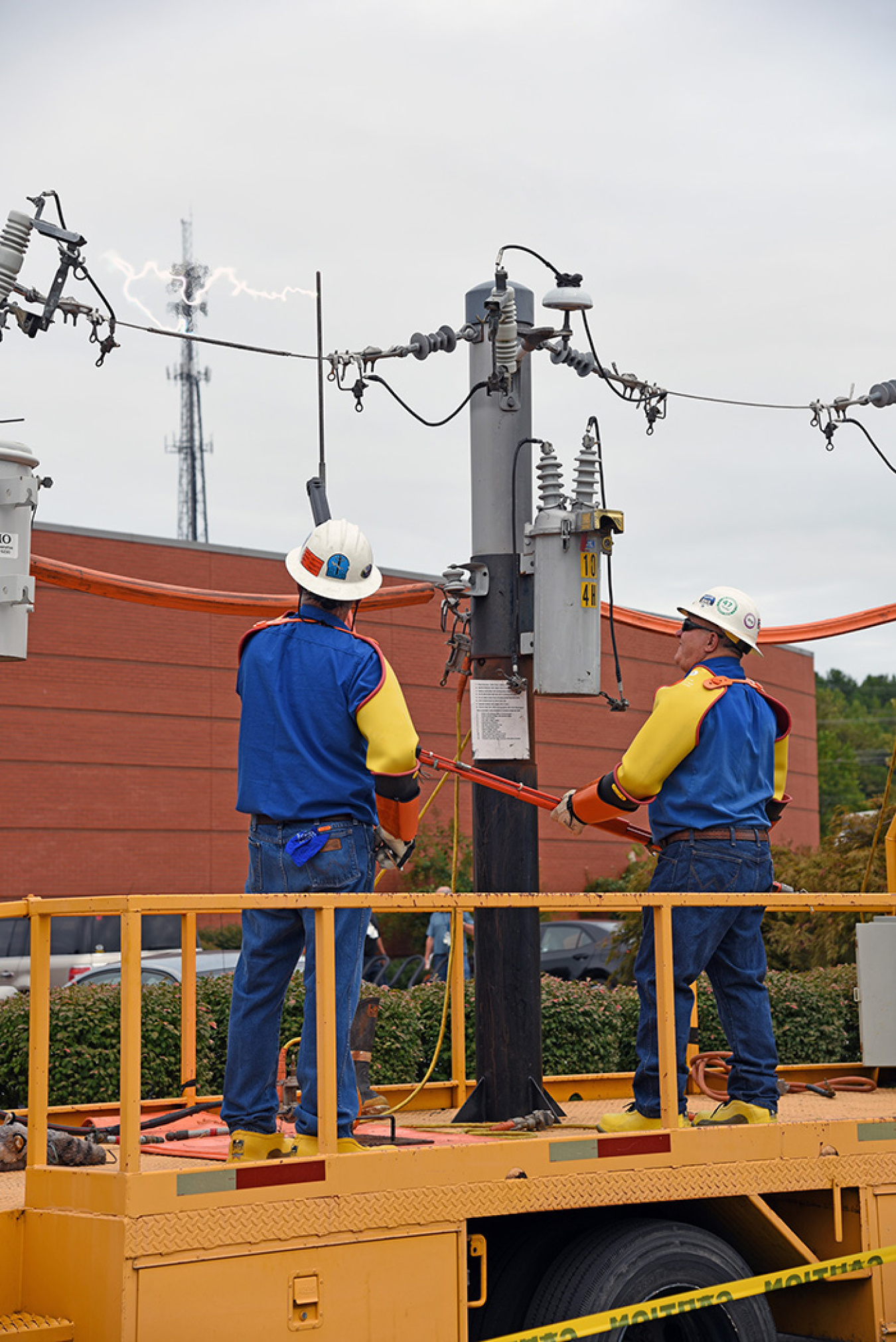SafetyFest Tennessee featured a live electrical line demonstration.