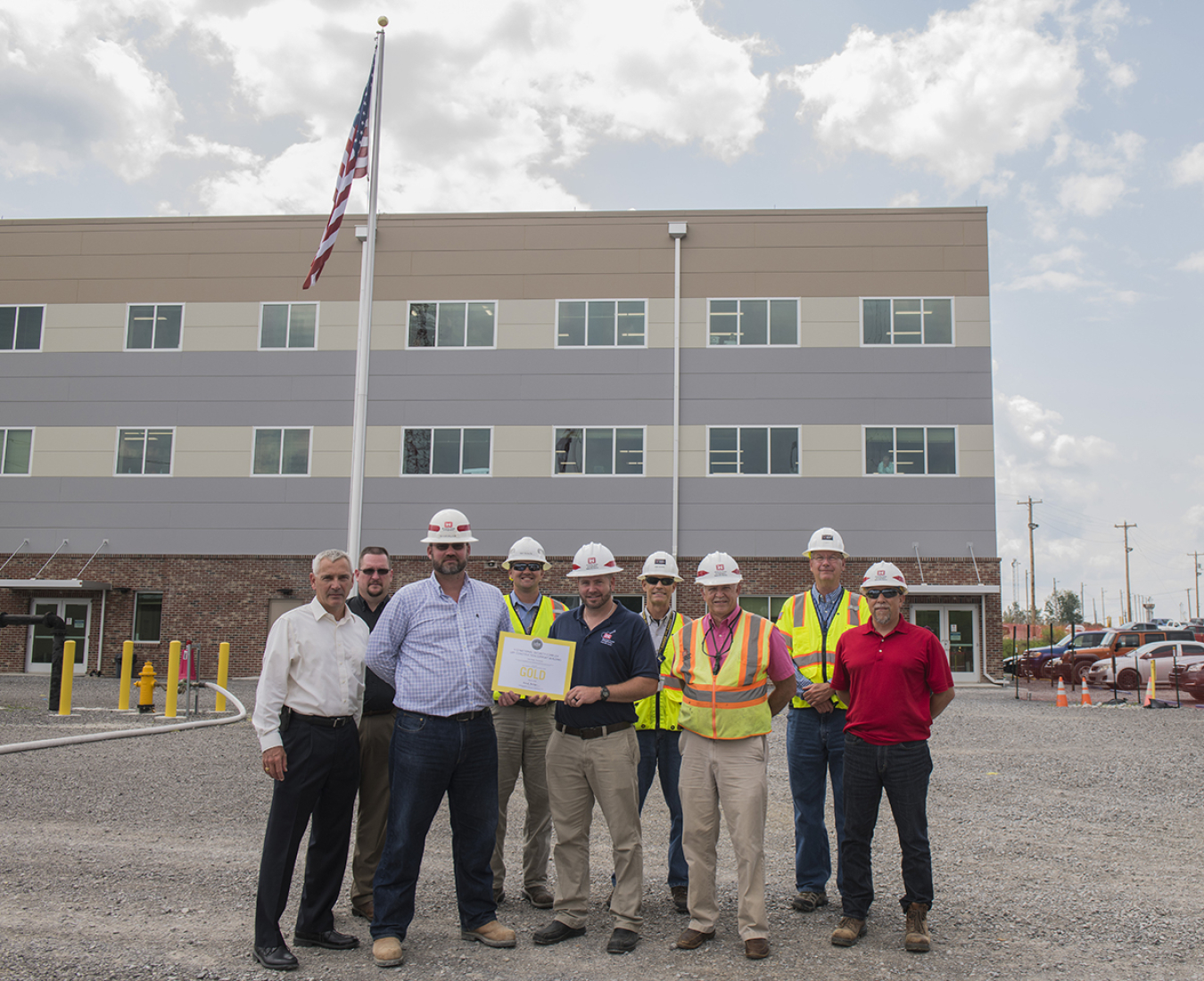 Y-12 National Security Complex’s Building Partnerships for a Sustainable Future Project Team (Gene Sievers, Tim Hutson, Nathan Wallace, Bud Slaven, Jason Phillips, Don Peters, Joe Duncan, Halen Philpot, and Brian Whitus)