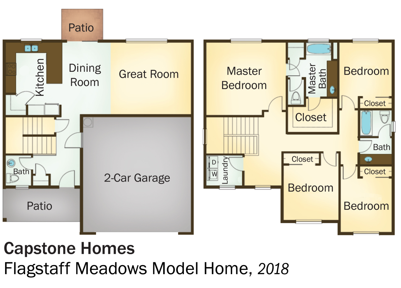 DOE Tour of Zero: Flagstaff Meadows Model Home by Capstone Homes floorplans.