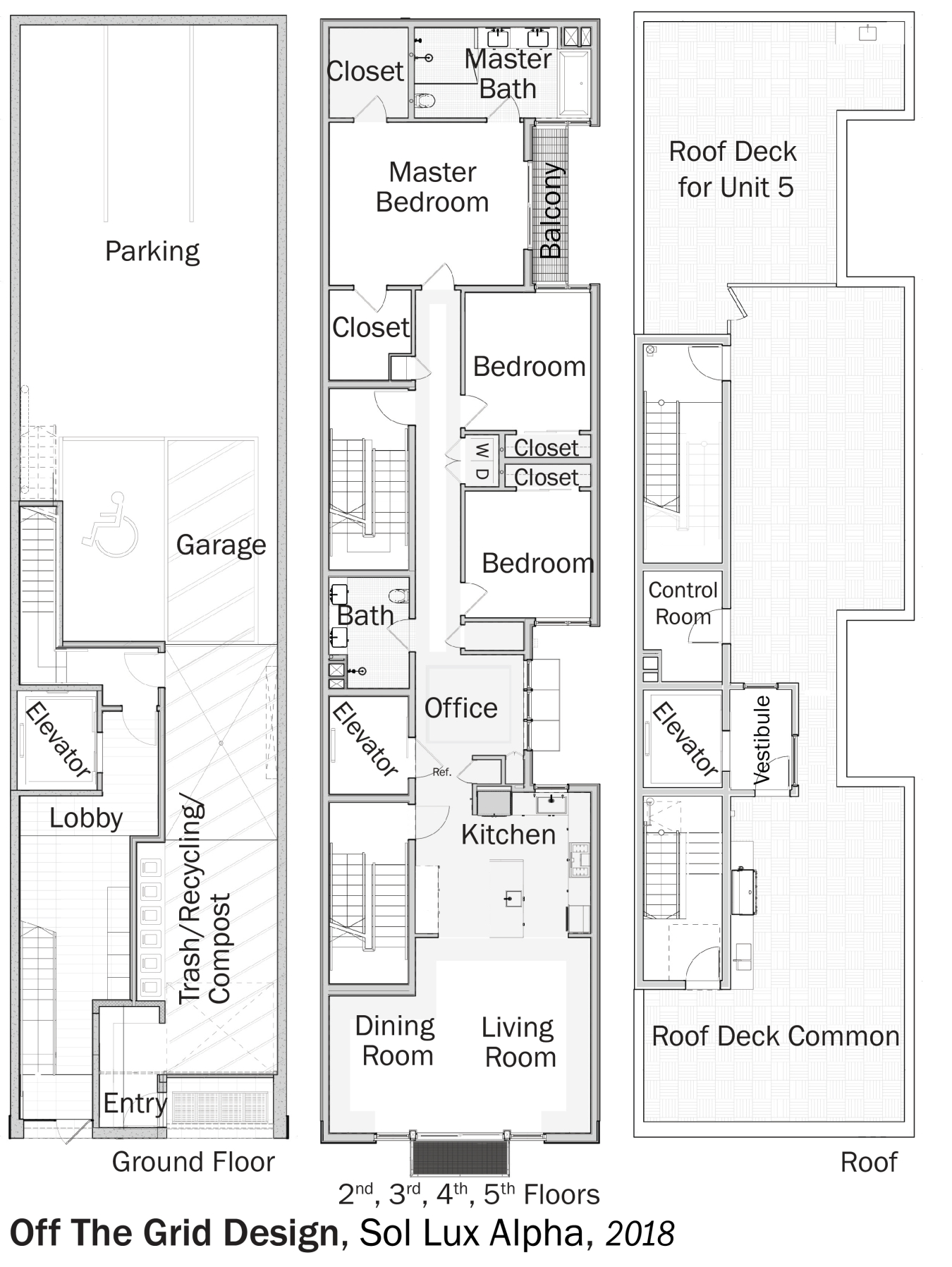 DOE Tour of Zero: Sol Lux Alpha by Off The Grid Design floorplans.