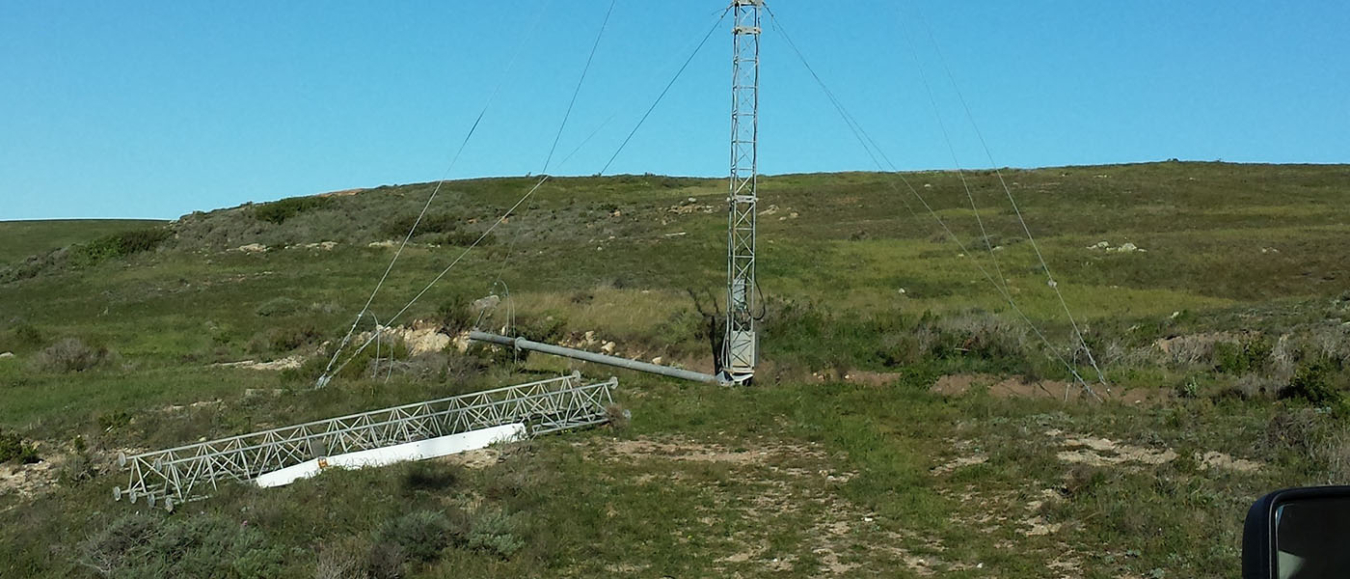 Base of a wind turbine.