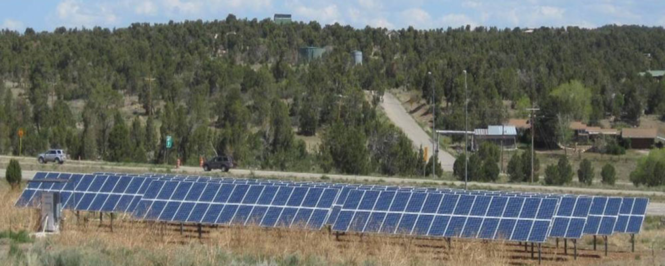 Array of PV panels at the Mesa Verde National Park.