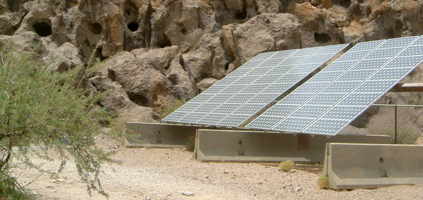 Solar panels at the Mojave National Preserve.