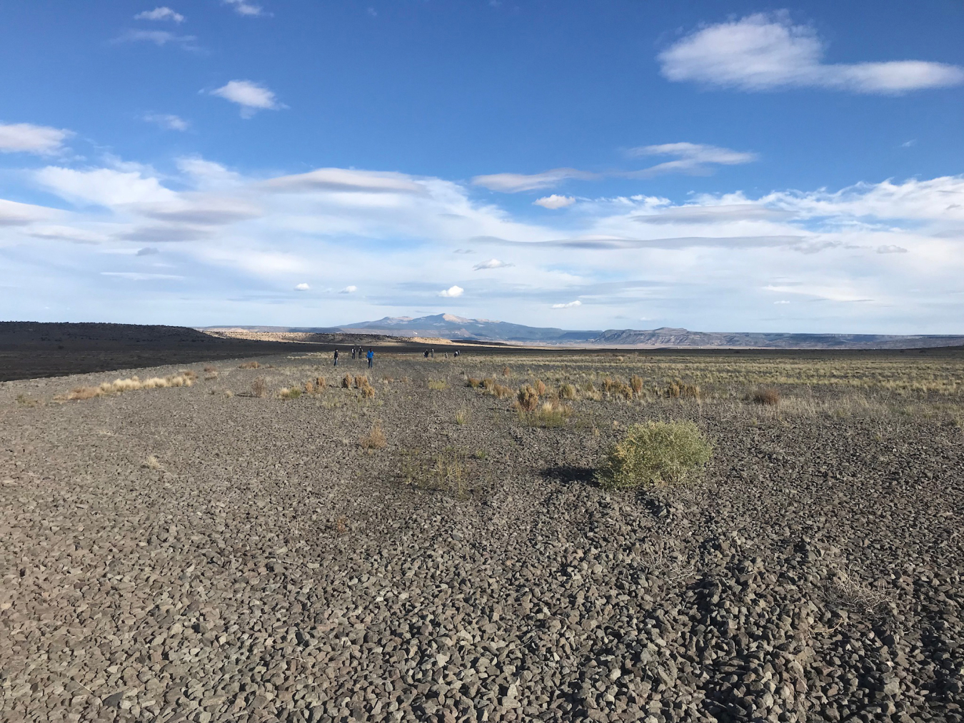 Tour participants explore the top of the main tailings disposal cell, which covers about 354 acres, at the Bluewater, New Mexico, Disposal Site.