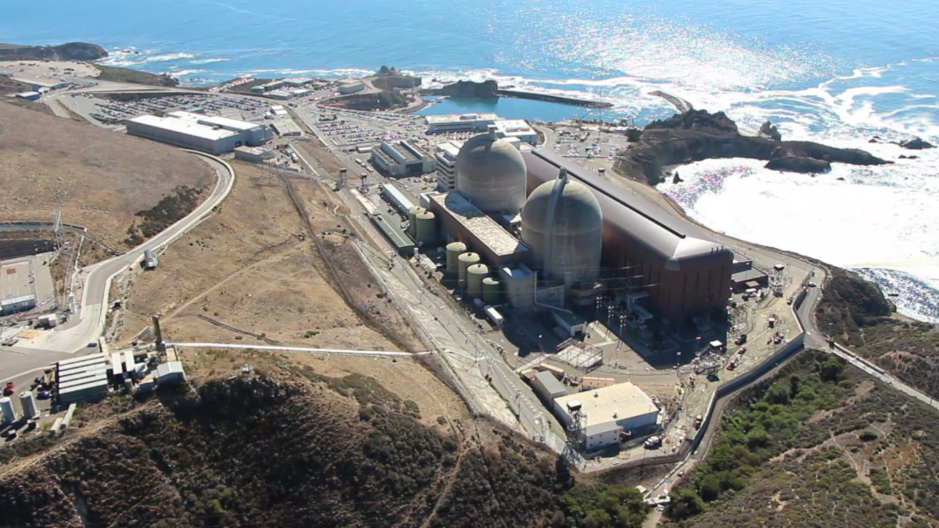 Aerial view of the Diablo Canyon nuclear power plant 