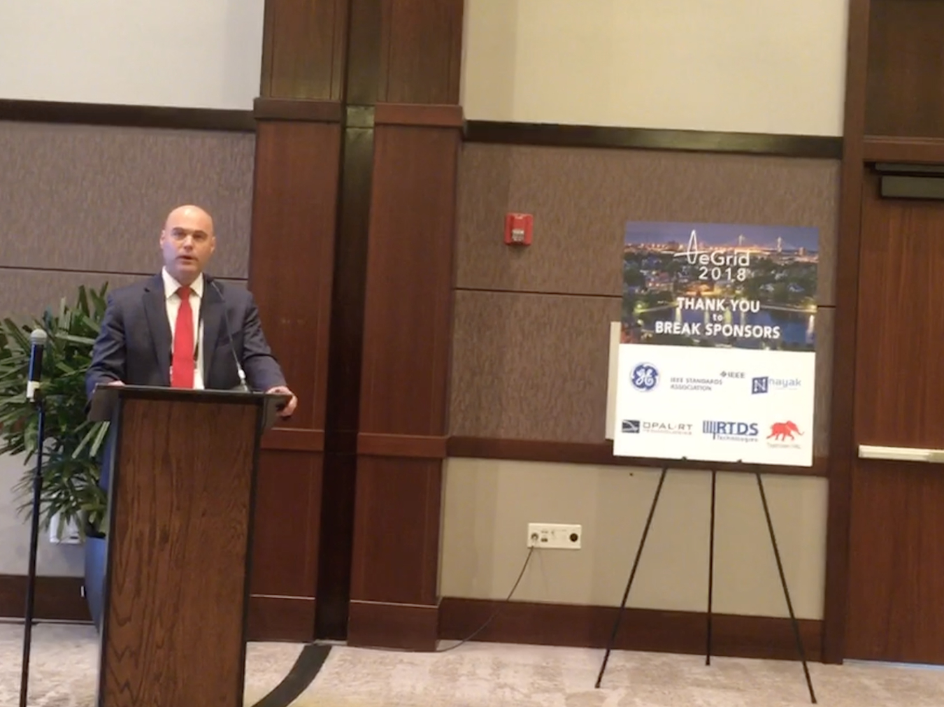 Photo of Assistant Secretary Bruce J. Walker at the IEEE e-Grid Conference