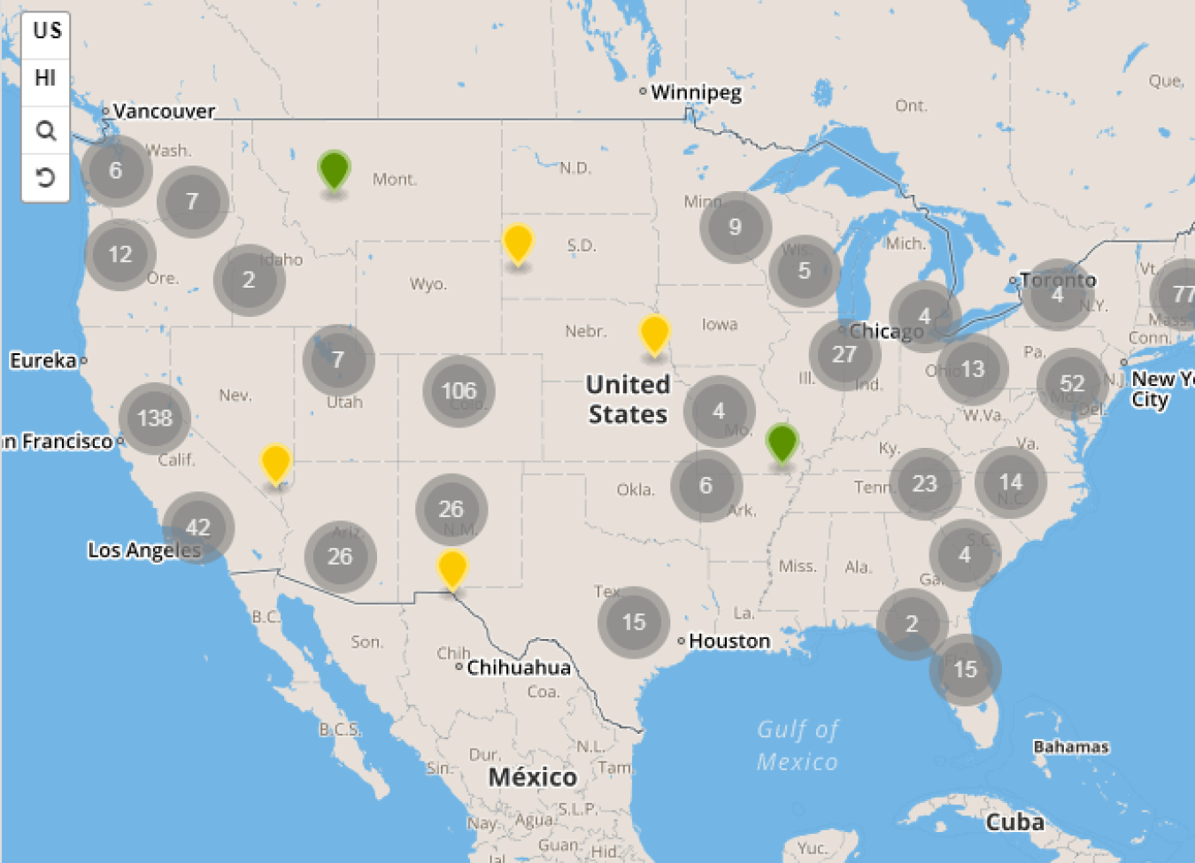 Map of Solar Projects