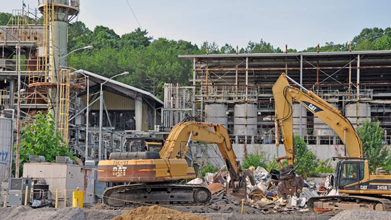 Before the Toxic Substances Control Act Incinerator demolition at the Oak Ridge Site.