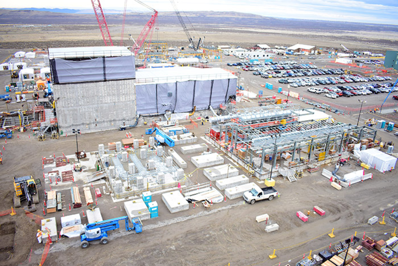 The effluent management facility is the final major Waste Treatment and Immobilization Plant (WTP) construction effort to support the direct feed low-activity waste approach. Four large vessels recently arrived at WTP to move EMF construction forward.