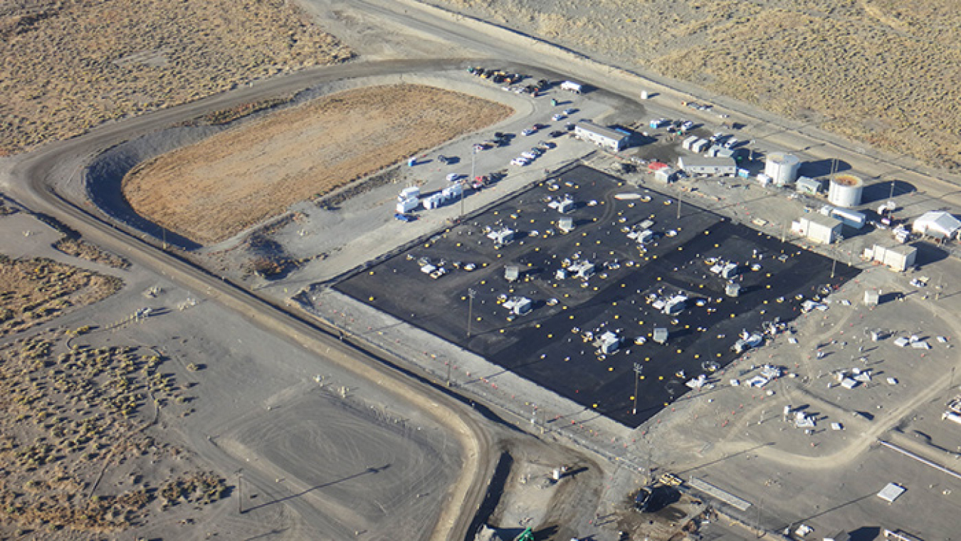 At center are the new interim surface barriers at the SX Tank Farm. 