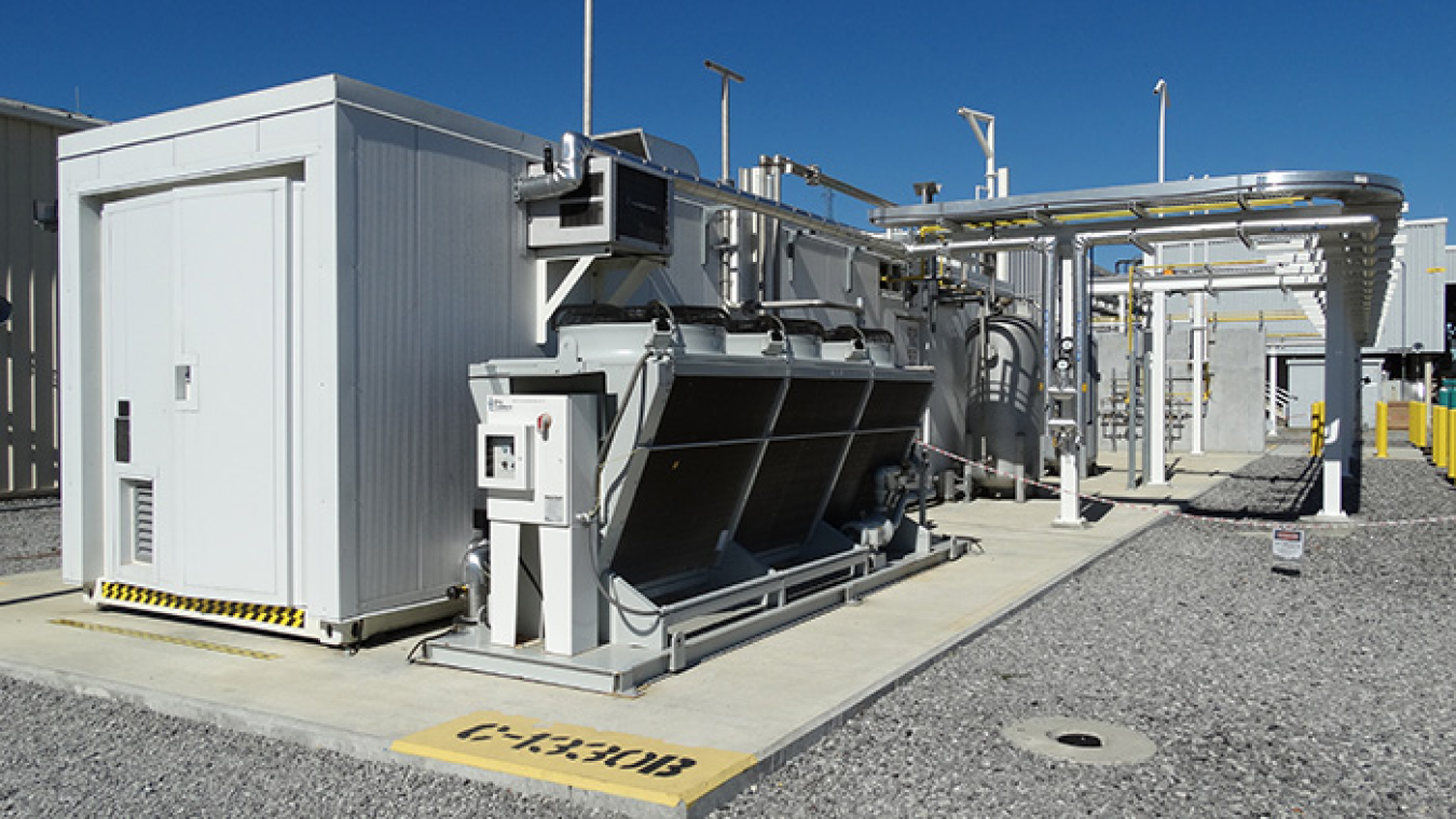 A new hydrogen-generation unit at the Paducah DUF6 facility was one of many upgrades to the DUF6 Conversion Project completed in 2018.