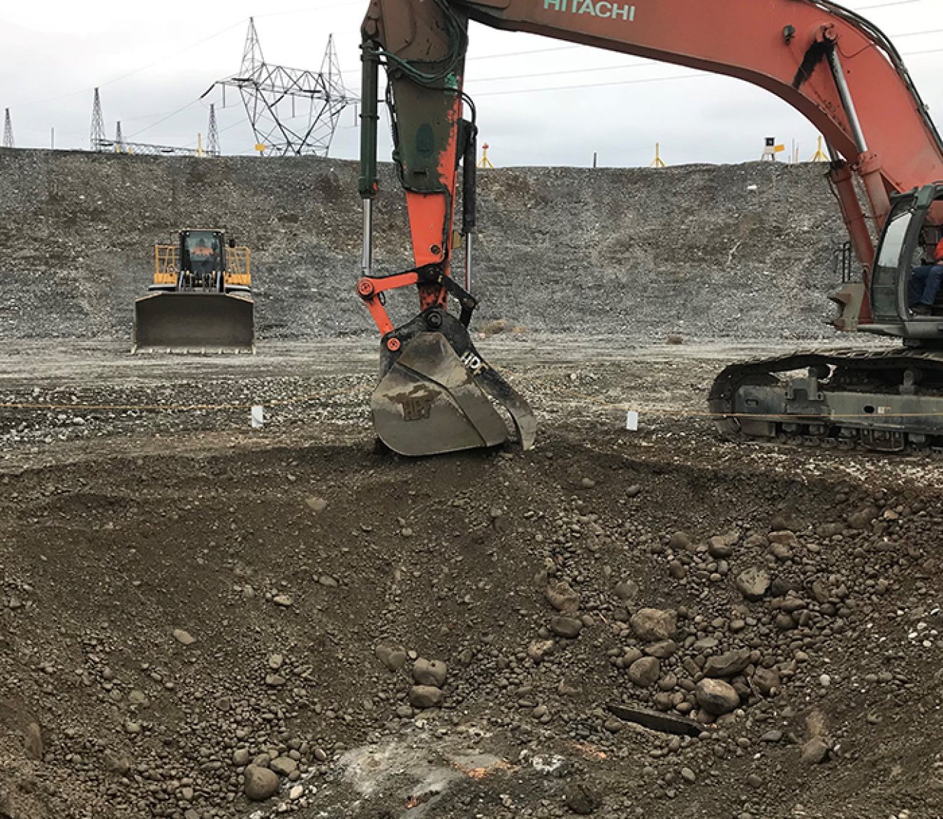 Workers used excavators to remove a 10-by-10-foot wooden structure, known as a crib, as well as some underground pipelines, debris, and potentially contaminated soil, reaching more than 45 feet below grade.