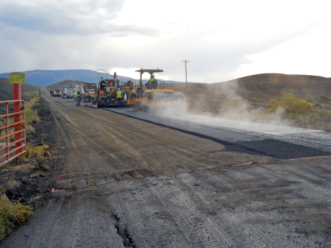 A road is improved at the Grand Junction, Colorado, Disposal Site.