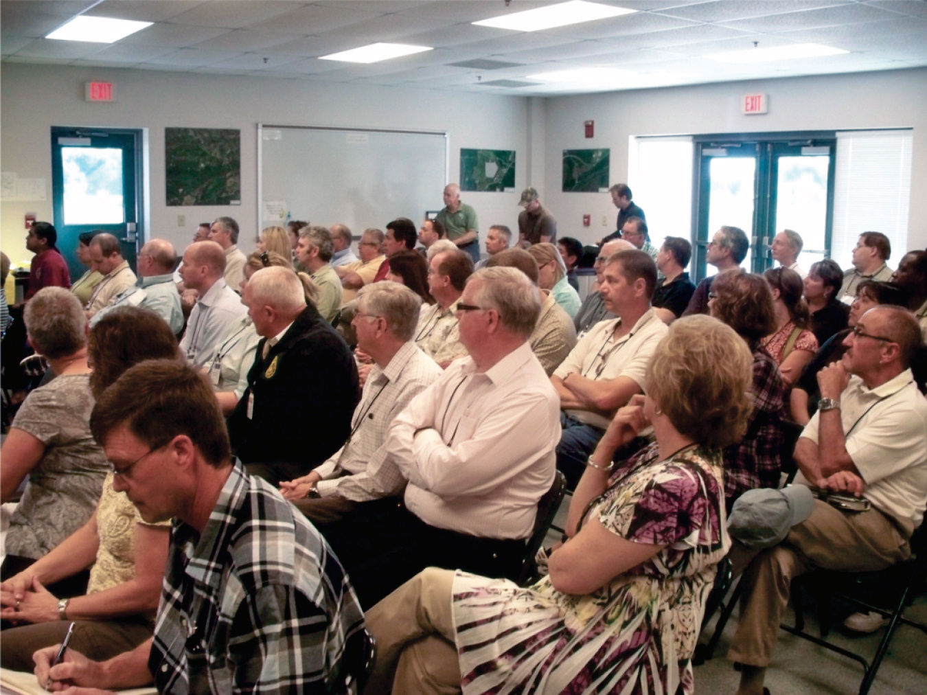 STGWG representatives listen to a presentation about the history of the Weldon Spring Site.