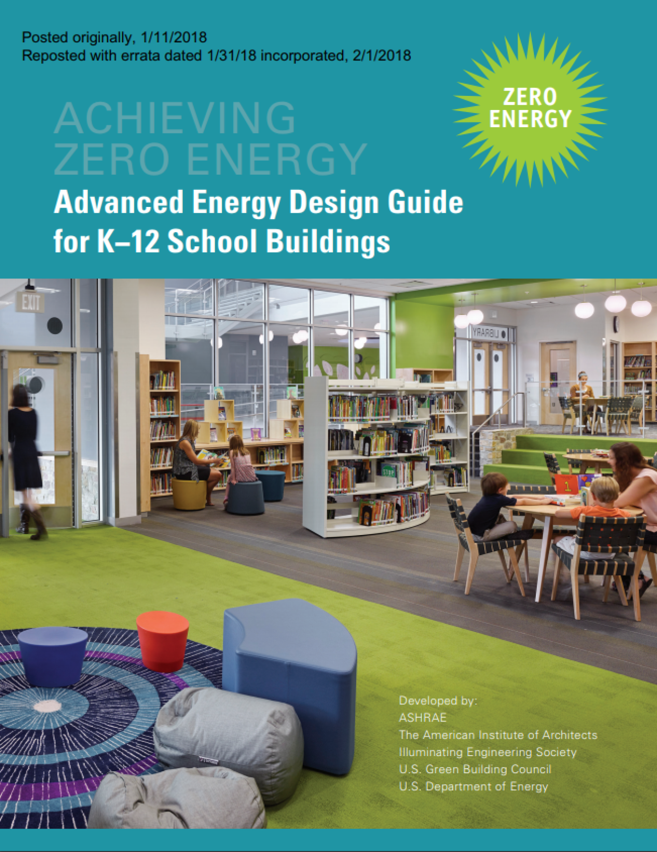 Cover for Advanced Energy Design Guide for K-12 School Buildings: Achieving Zero Energy.