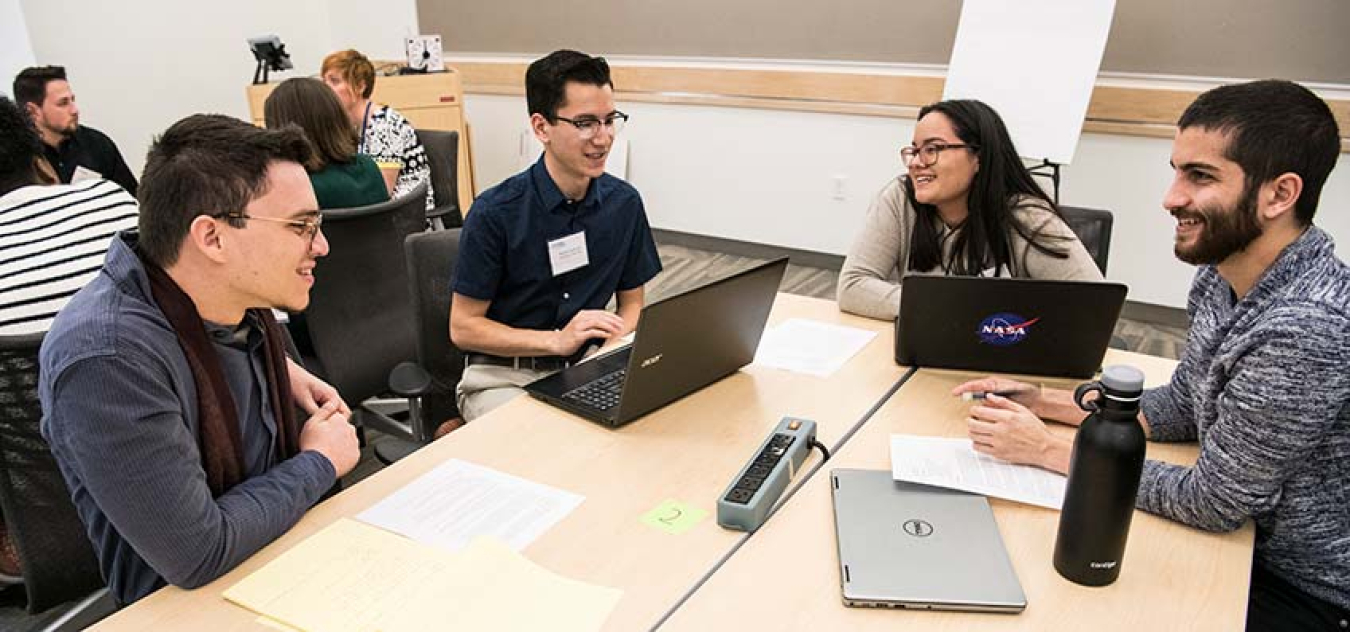 Students collaborated to design a wall that could improve energy efficiency in a pre-existing home, learning about the real-world applicability of building science.