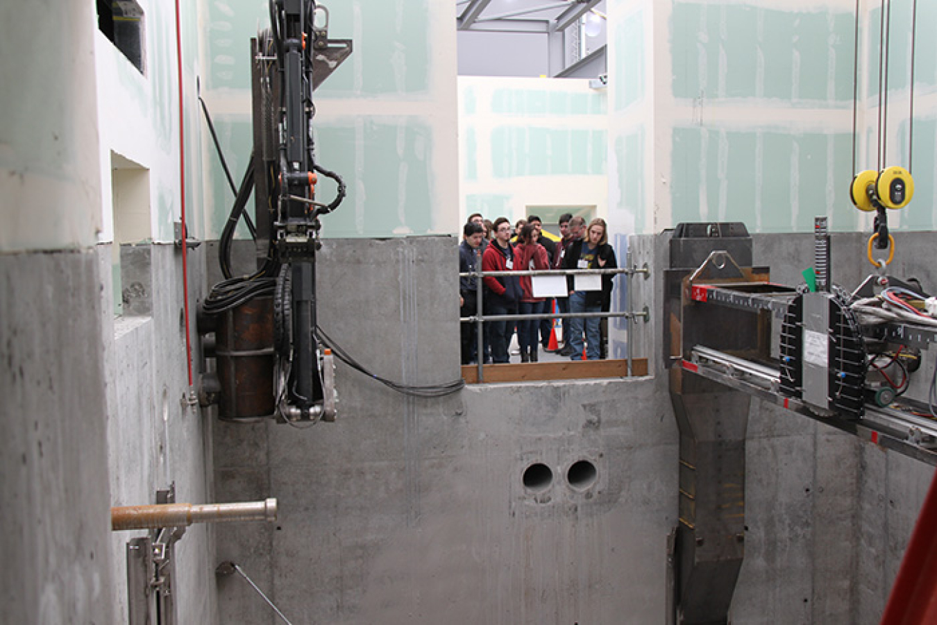 Local high school students recently toured the 324 Building mock-up at the Hanford Site to observe workers and learn about career opportunities.