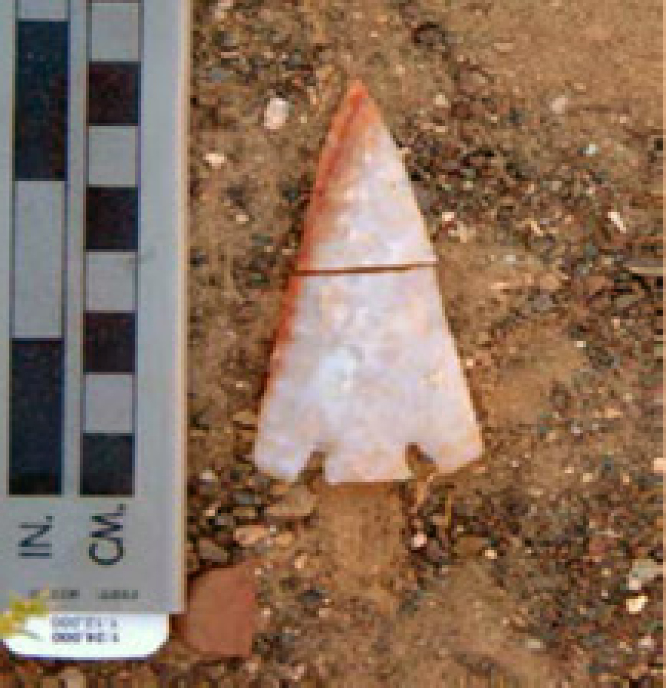 The EM Richland Operations Office recently transferred nearly 200 boxes of historic and archaeological records and artifacts, such as this projectile point used for hunting, to a nearby long-term curation facility.