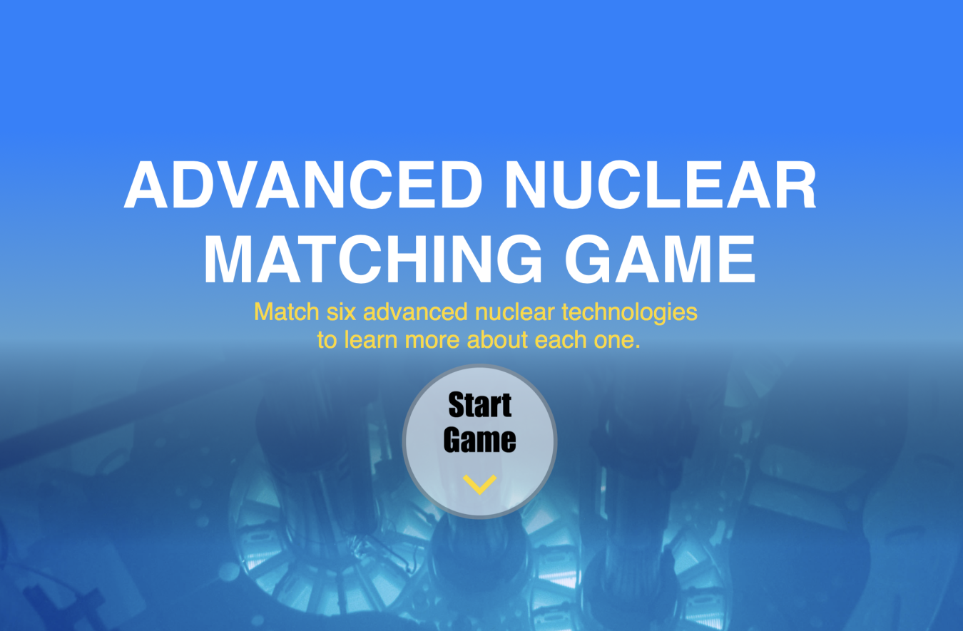 Graphic for the Advanced Nuclear Matching Game. Click on it to be taken to the game.