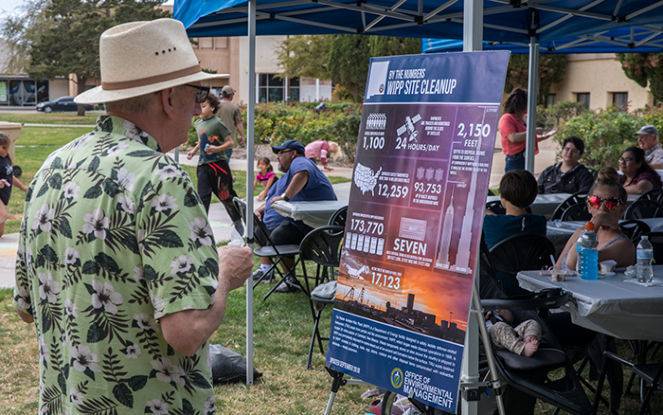 Informational materials about the Waste Isolation Pilot Plant’s operations were on hand.